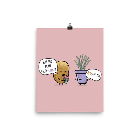 Will you be my Valenthyme - Matte Print